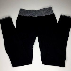 MOVE size L black/ gray leggings with mesh accents